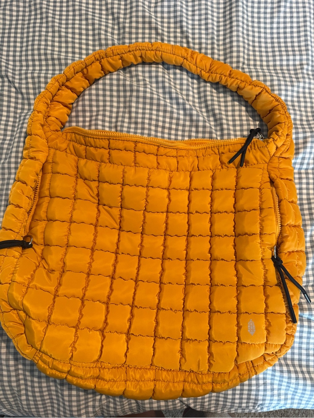 FP movement Quilted Puffer Bag - Mustard Yellow